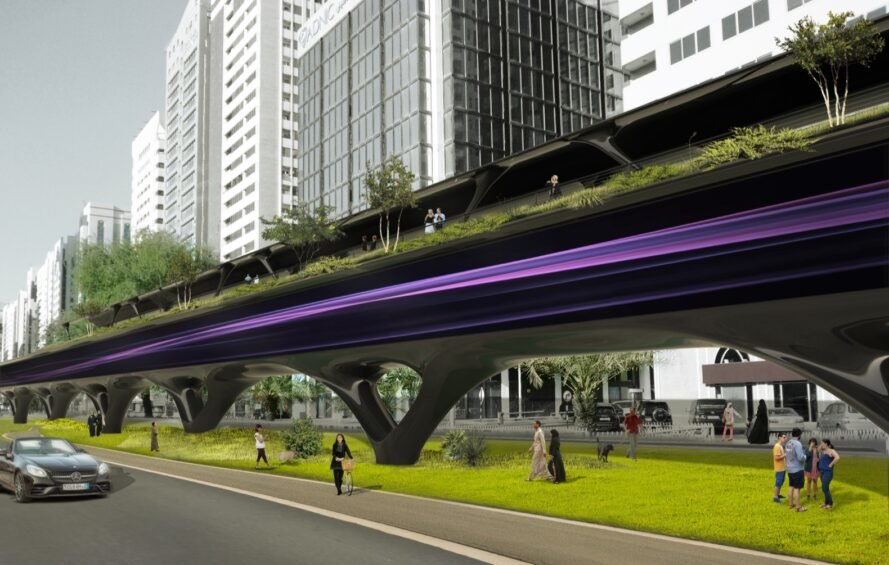 MAD Architects unveils solar-powered Hyperloop transit system